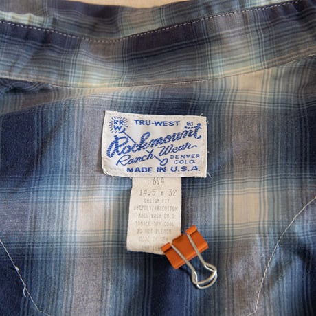 80's "ROCKMOUNT" Western Shirt