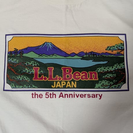 90s L.L.Bean JAPAN 5th Anniversary Print T-Shirt
