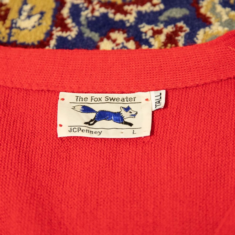 80s JC Penney fox カーディガン USA ビンテージ オリジナル 80s JC Penney 