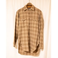60's "PENDLETON" Ombre Check Wool Shirt