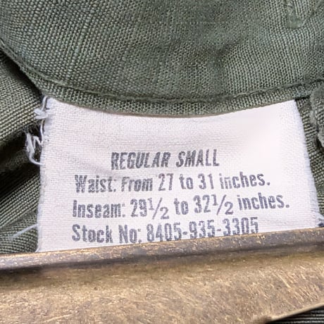 1969 U.S. Army Tropical Combat Trousers / OG-107 Ripstop Poplin