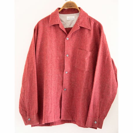 60~70's "BRENT" Wool Long Sleeve Shirt