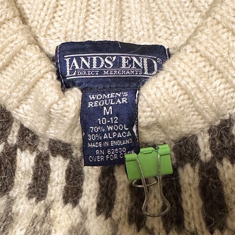 90's "LANDS' END" Nordic Knit