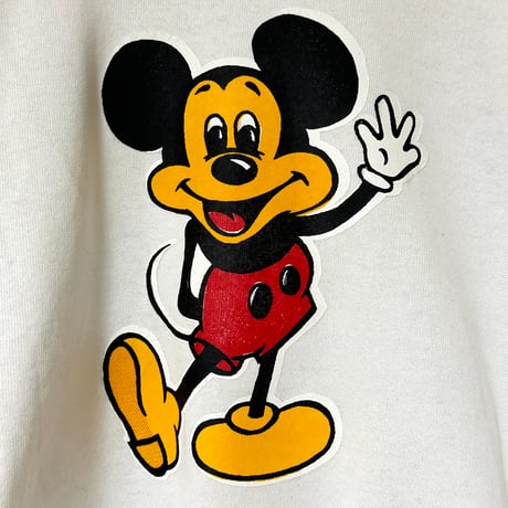 80's~"Mickey Mouse" Print Sweat Shirt