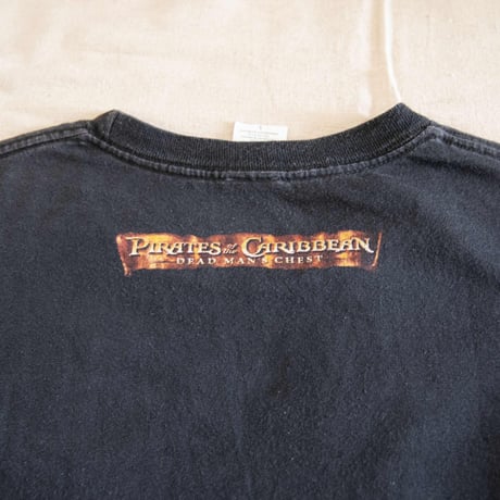 00's "Pirates Of Caribbean" Movie Print T-Shirt