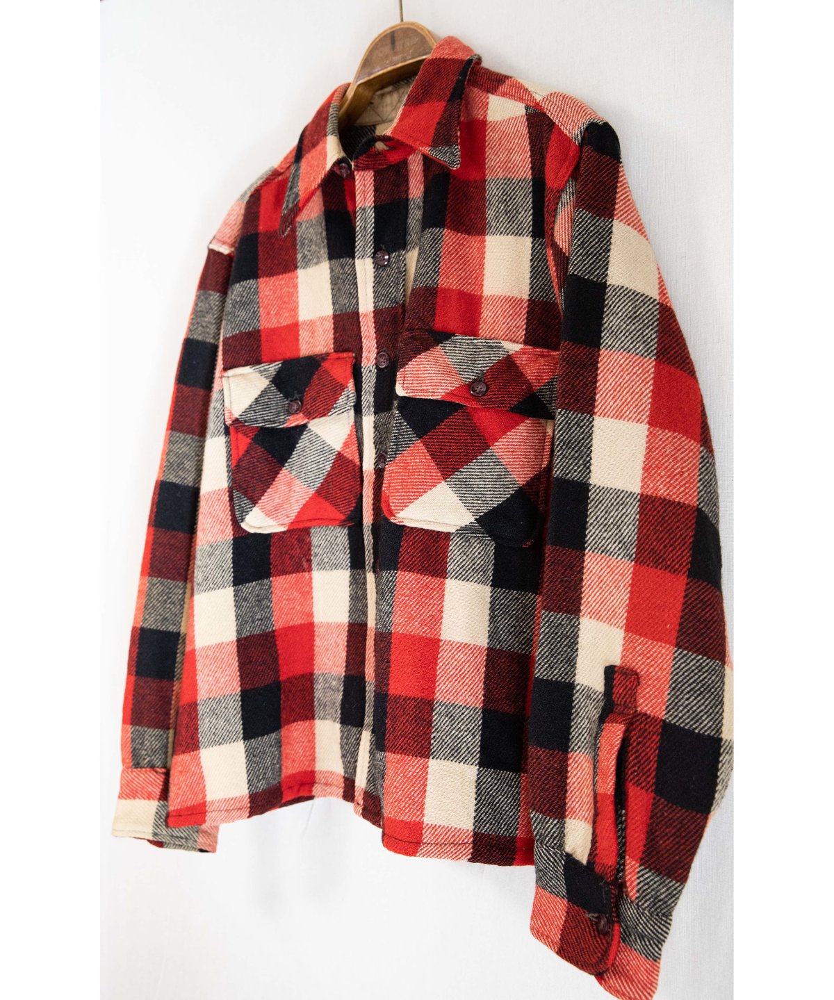 50s 雲タグ Pilgrim チェック柄ネルシャツ ウール fit=scale-down,w=1200