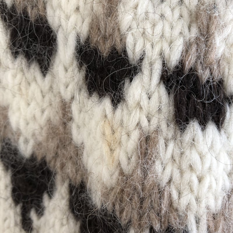 70s 80s アイスランド製 Hilda ノルディック ウール ニット L Hilda ltd アイスランド製 ノルディックセーター ニット ウール