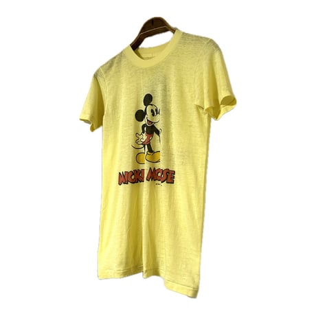 70~80's "MICKEY MOUSE" Double Sided Print T-Shirt