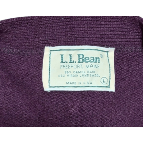 80’s LL.Bean Camelhair × Virgin Wool Cardigan