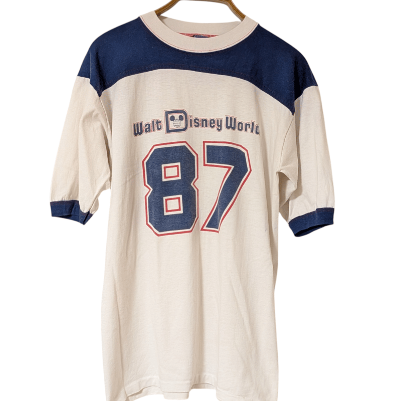 Walt Disney World 80年代　フットボールシャツ Lサイズ 80's Walt Disney World 87 Football T-Shirt / Di