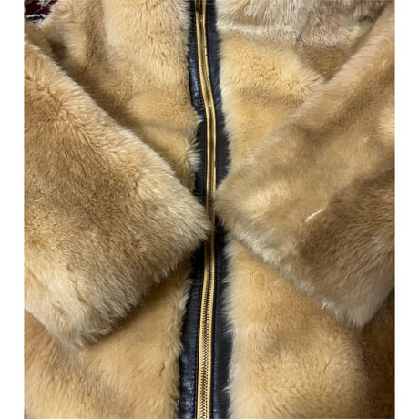 70’s "CENTRAL PARK ZOO NEW YORK"  Fake fur Hooded coat