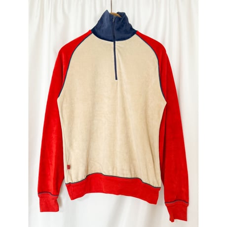 70~80's "Levis" Half Zip Velour Shirt