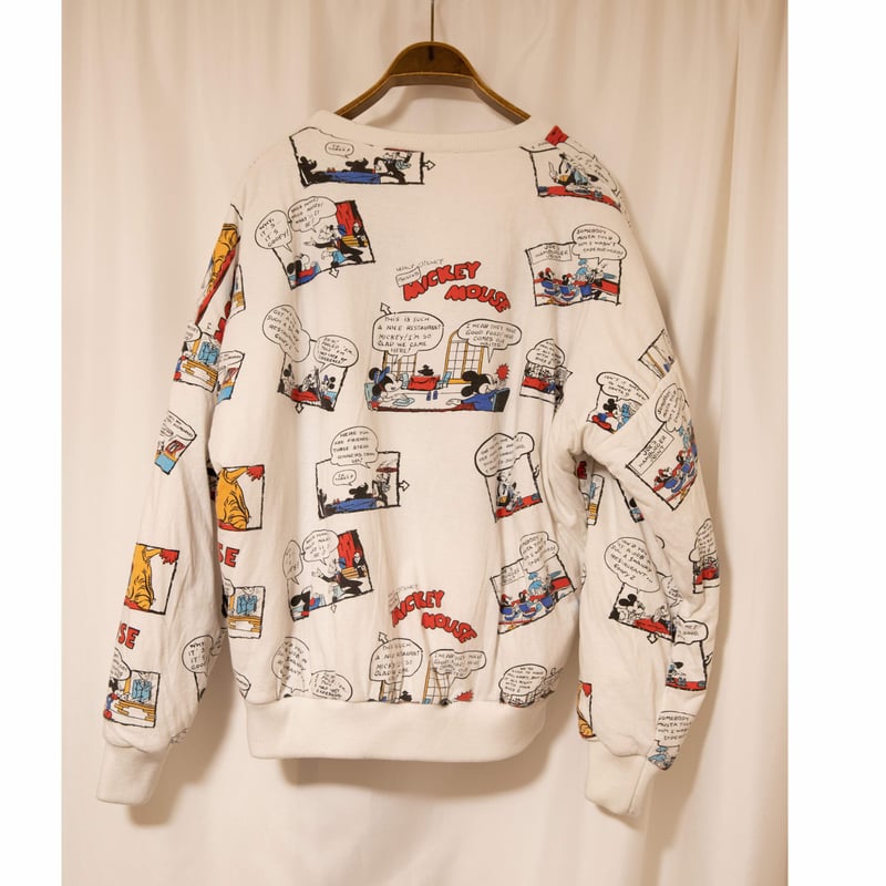 80’s~ ミッキーマウス リバーシブル スウェット 中綿入り ディズニー 80's 