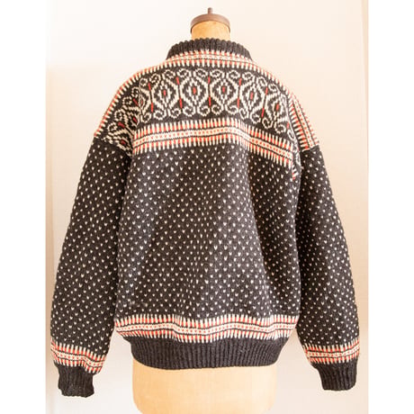 50~60's "HUSFLIDEN"Nordic Hand Knit Cardigan