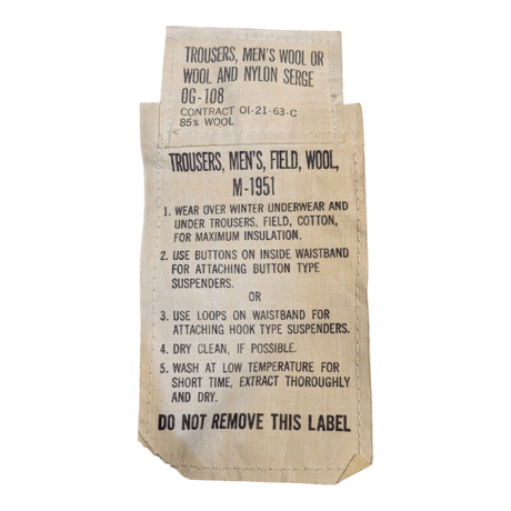 1963 U.S. Army M-1951 Wool Field Trousers