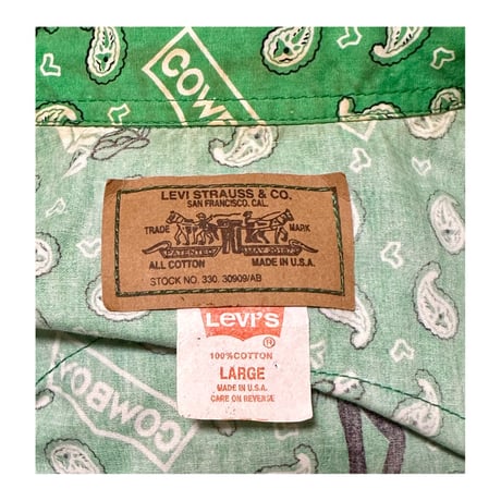 80~90's "LEVIS" Saddleman Western Shirt