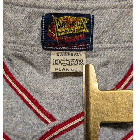 40s DANDUX Baseball Flannel Shirt