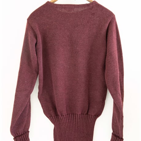 40's "SAND KNIT" Letterd Knit Sweater