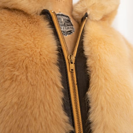 70’s "CENTRAL PARK ZOO NEW YORK"  Fake fur Hooded coat
