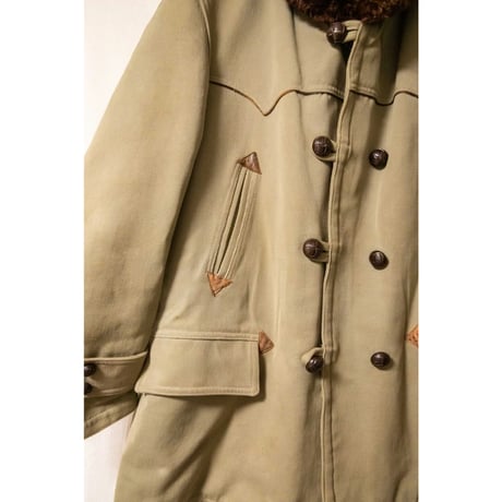 50's French Mackinaw Mouton Coat