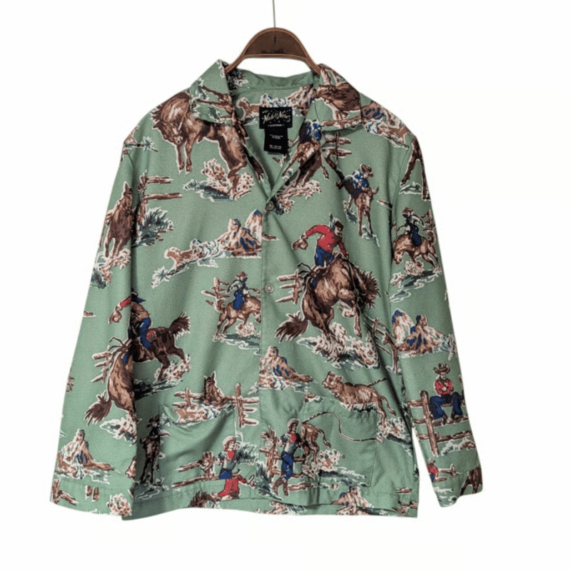 90's〜00's Nick & Nora Rodeo Pattern Pajama Shir