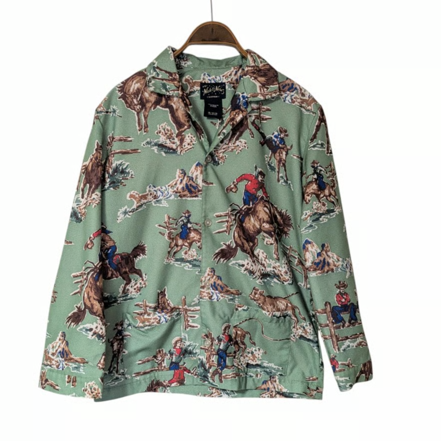 90's〜00's Nick & Nora Rodeo Pattern Pajama Shir