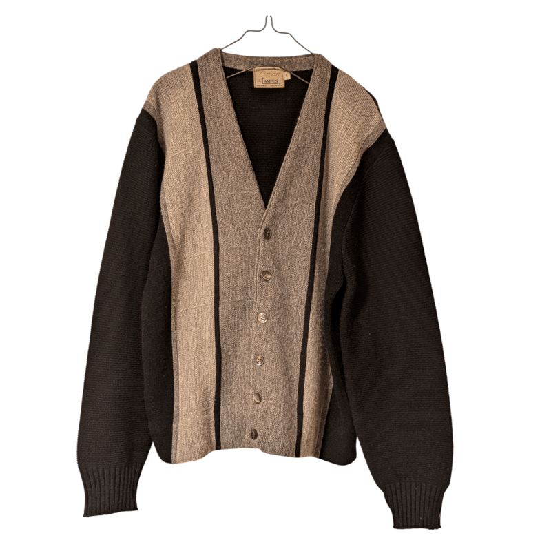 1960s–70s Orlon by Campus Acrylic Knit Cardigan