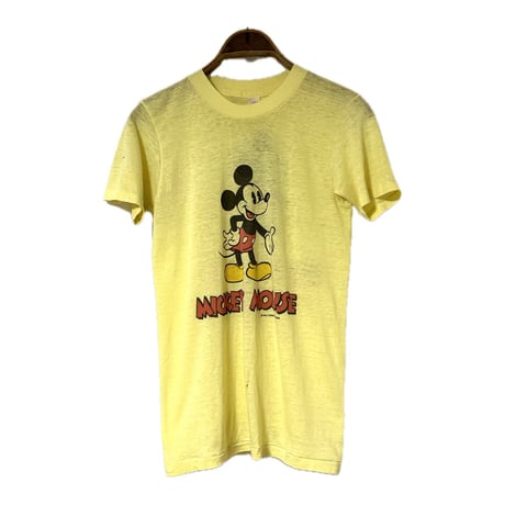 70~80's "MICKEY MOUSE" Double Sided Print T-Shirt