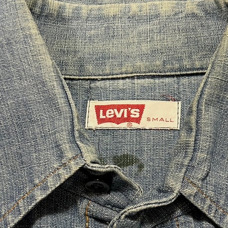 60~70's "LEVI'S" Big-E Custom Denim Shirt