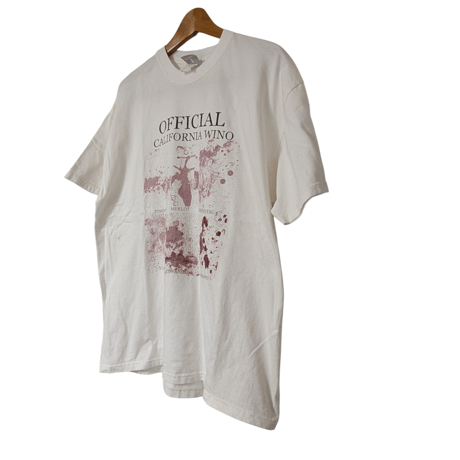 90s Hanes OFFICIAL CALIFORNIA WINO Print T-Shirt