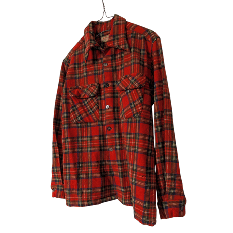 1940s McGregor Wool Plaid Work Shirt