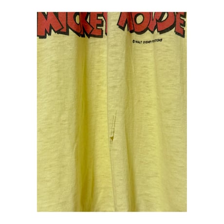 70~80's "MICKEY MOUSE" Double Sided Print T-Shirt