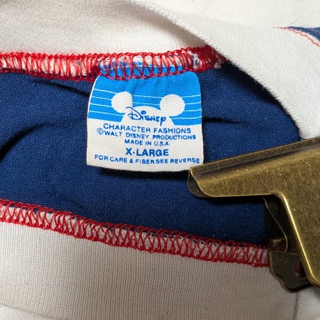 80's Walt Disney World 87 Football T-Shirt / Disney Character Fashions