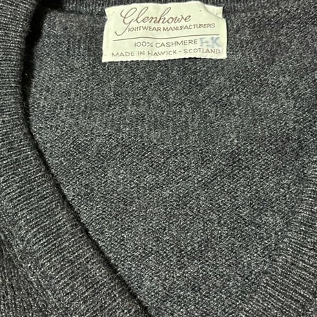 80's〜90's ”Glenhowe” Cashmere 100% V-Neck knit