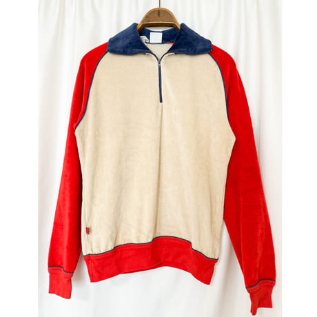 70~80's "Levis" Half Zip Velour Shirt