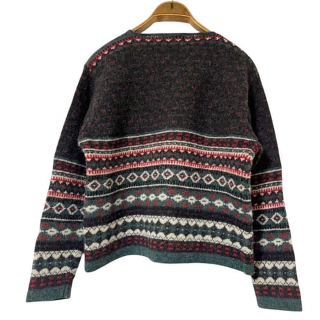 90's "L.L.Bean "Shetland Wool Fair Isle Cardigan