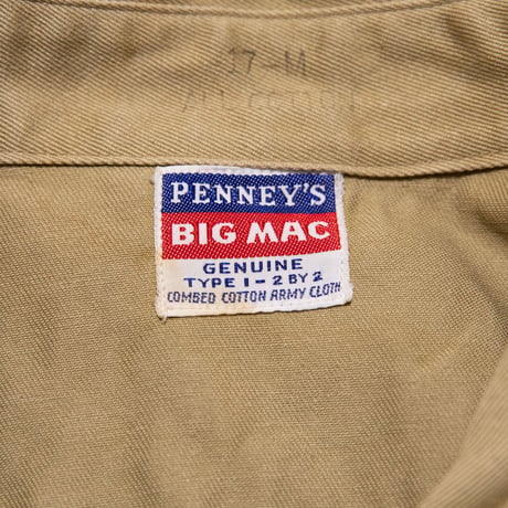 50s "BIG MAC" Army Cloth Long Sleeve Shirt