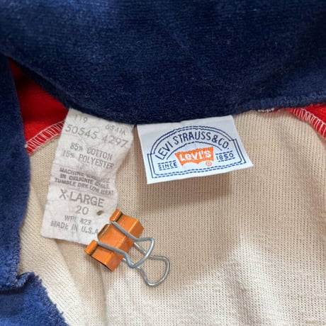 70~80's "Levis" Half Zip Velour Shirt