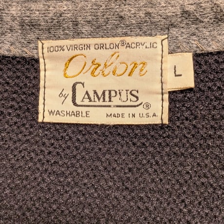 1960s–70s Orlon by Campus Acrylic Knit Cardigan