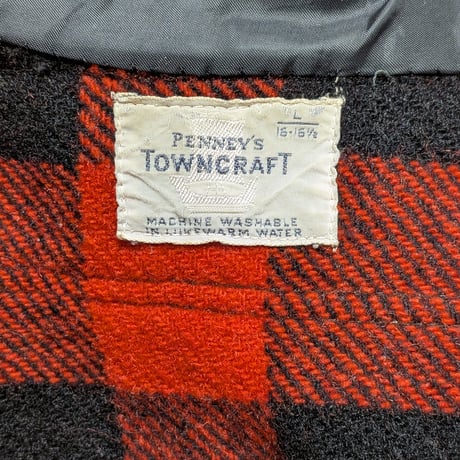 50〜60’s “PENNEY’S TOWNCRAFT” Buffalo Check Wool Shirt