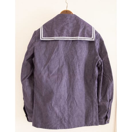 80's "French Navy" Sailor Collar Zip Up Jacket