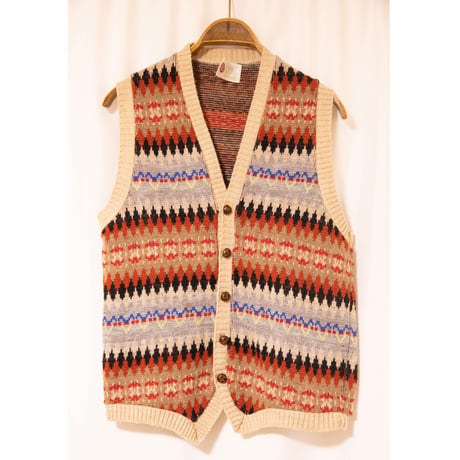 70~80's "KINGS ROAD" Jacquard Vest