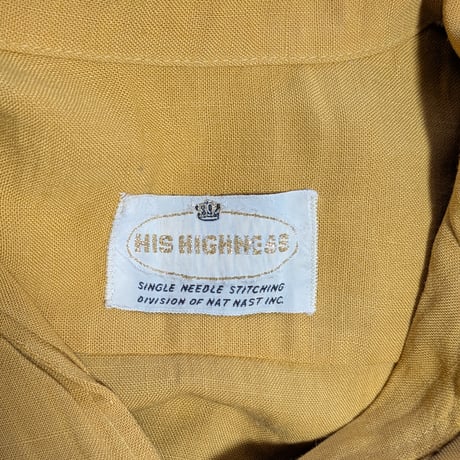 60's HIS HIGHNESS by Nat Nast Embroidered Bowling Shirt