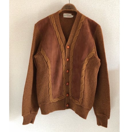 50~60's "NU KNIT" Shetland Wool Cardigan