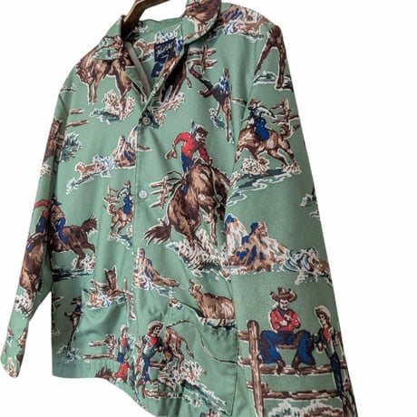 90's〜00's Nick & Nora Rodeo Pattern Pajama Shirt