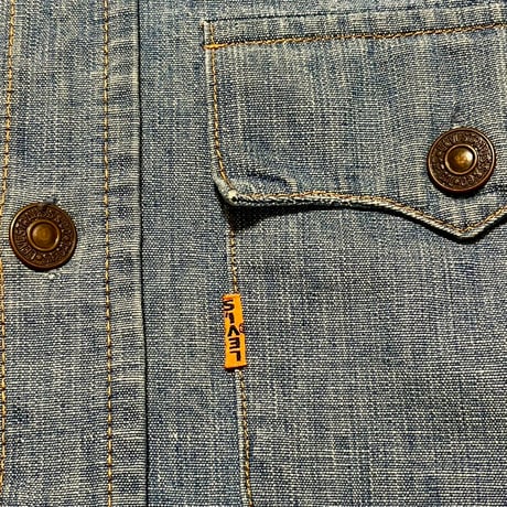 60~70's "LEVI'S" Big-E Custom Denim Shirt