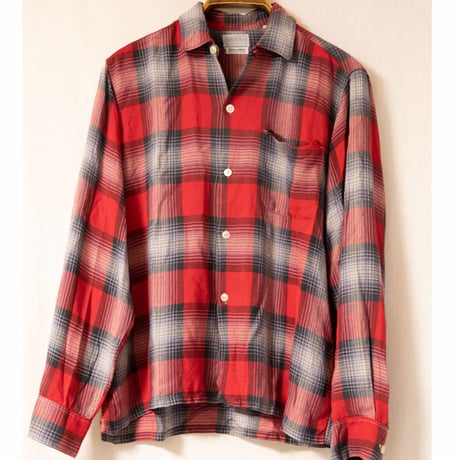 70's "Milliken" Ombre Check Rayon Shirt