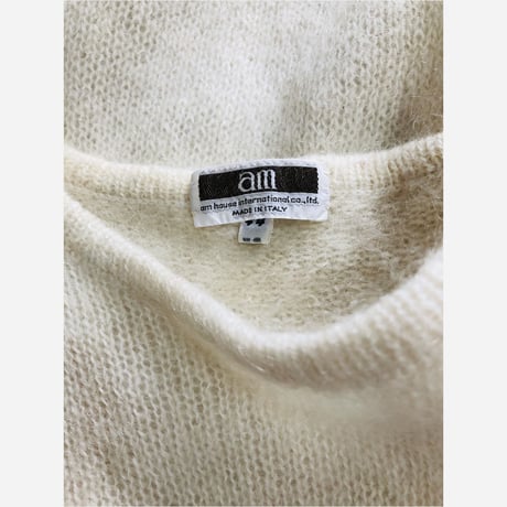 ”am” Cat Design Mohair Knit