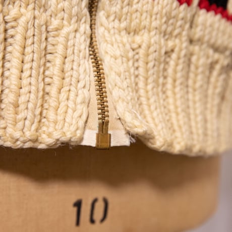 60's "Car Design" Cowichan Knit Cardigan