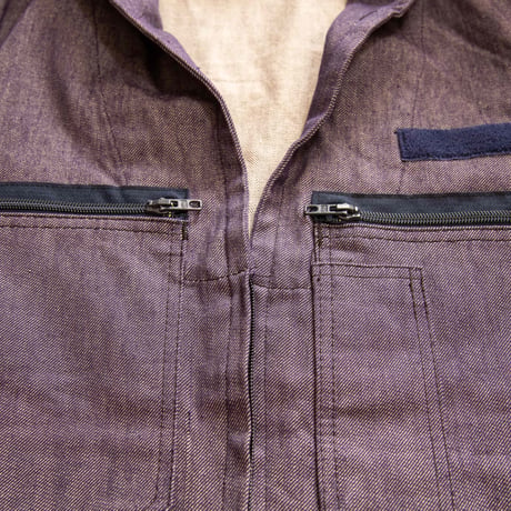 80's "French Navy" Sailor Collar Zip Up Jacket
